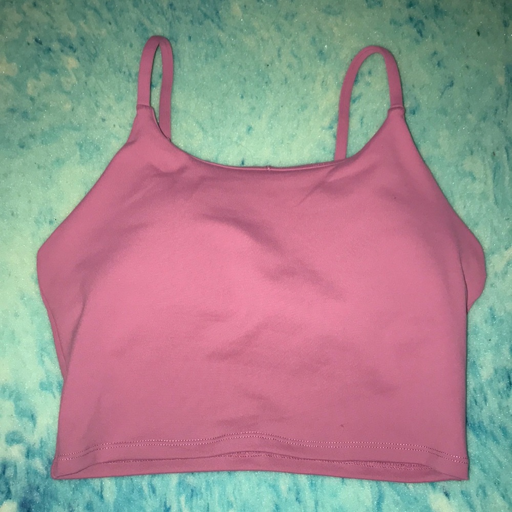 workout cropped tank top with built in bra!
